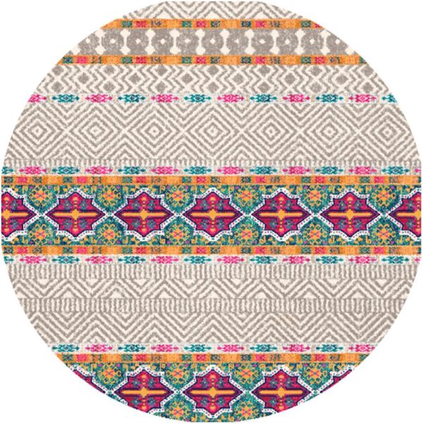 שטיח עגול בדוגמא מסורתית