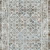 שטיח מלבני בצבעי תכלת מיושן ואפורים