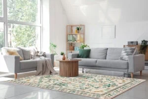 Interior,Of,Living,Room,With,Sofas,And,Rattan,Table